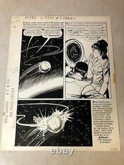 Outer Limits #4 original comic art 1964 LAST PAGE Alien Menace Ended IMPACT Dell