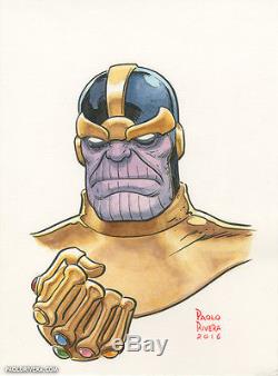 PAOLO RIVERA Thanos Kirby4Heroes Wake Up and Draw original drawing