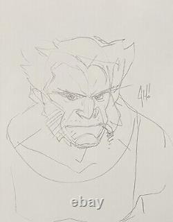 PRIMO AH! Adam HUGHES original WOLVERINE art 8.5x11 pencil sketch X-Men Logan