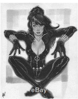 PRIMO AH! Adam HUGHES original art published BLACK WIDOW Avengers Marvel comics