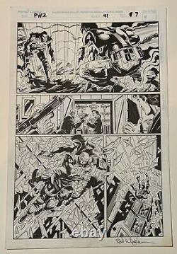 PUNISHER WAR ZONE #41 PG 7 ORIGINAL ROD WHIGHAM COMIC ART PAGE! Last Issue