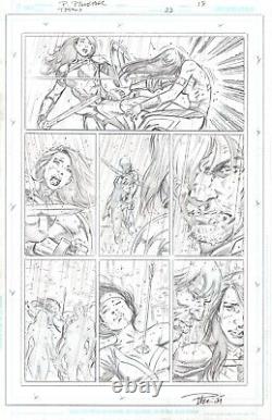 Paul Pelletier Original Comic Art Titans #22, Page 18 DC Comics