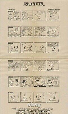 Peanuts 1973 Original Production Art Proof Page Snoopy Woodstock Charles Schulz