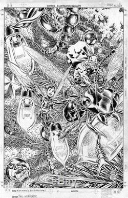 Phil Winslade Ant-Man Wasp original comic book cover art Big Christmas