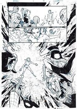 Phoenix Vs 6 Spideys! Spiderman X-men #4 Original Art Page Splash Marvel Comics