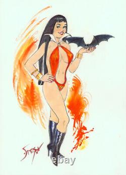 Playboy Artist Doug Sneyd Signed Original Comic Art Sketch Vampirella