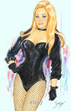 Playboy Artist Doug Sneyd Signed Original JLA DC Comic Art & Print BLACK CANARY