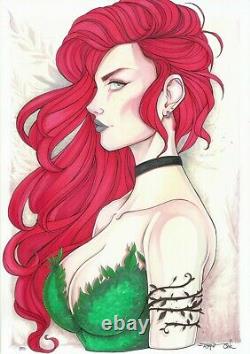 Poison Ivy (09x12) original comic art 1/1 by Renato Oak Cosmotrama