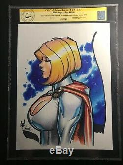 Power Girl Original Art By Adam Hughes Commission Colored By Jose Varese Cgc