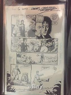 Preacher #33 p3 Original Comic Art Steve Dillon SIGNED by Garth Ennis