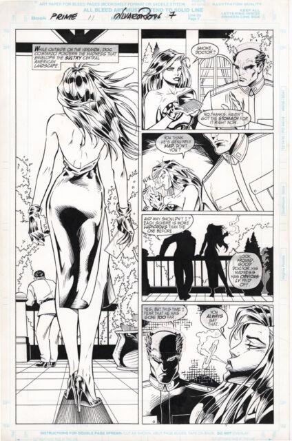 Prime #11, Pg 7, 1996 Malibu Comics, Original Comic Art By Al Rio, Sexy Camilla