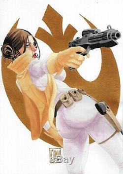 Princess Leia Star Wars (09x12) Original comic art by Flinn Cosmotrama