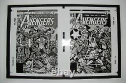 Production Art AVENGERS #152 & 153 covers, JACK KIRBY art, 11x17