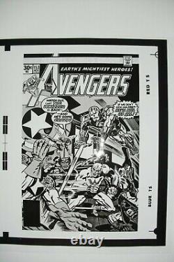 Production Art AVENGERS #152 & 153 covers, JACK KIRBY art, 11x17