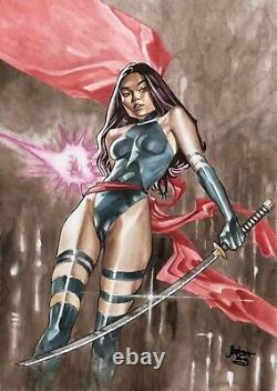 Psylocke original art, hand made by jefter