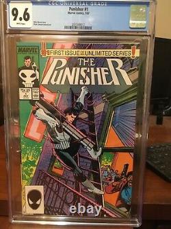 Punisher #1 (1987) CGC 9.6 Marvel Comic White Pages Klaus Janson Cover & Art QTY