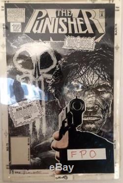 Punisher #100 Marvel 1995 (Original Art) Variant Cover! Frank Teran with Prelimary