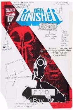 Punisher #100 Marvel 1995 (Original Art) Variant Cover! Frank Teran with Prelimary