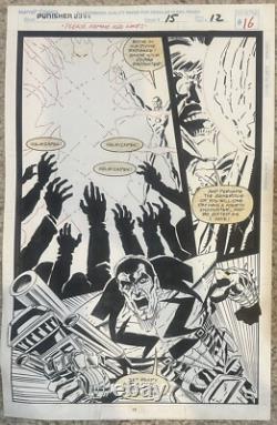 Punisher 2099 #15 Pg 12 Original Tom Morgan Comic Art Page! Rare