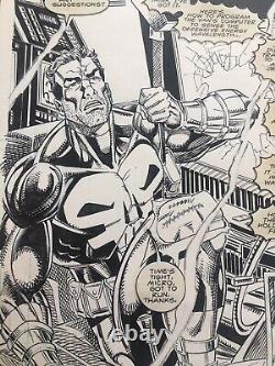 Punisher Full Splash Page Original Comic Art Venom FP Issue #3 Tom Lyle Artist