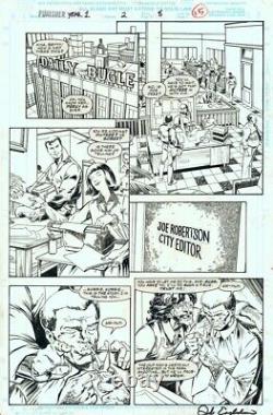 Punisher Year One #2 Original Art Page Peter Parker Spider-Man AND STAN LEE