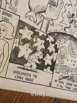 RARE 1989 Eyebeam Original Comic Strip Art by Sam Hurt Texas