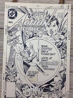 RARE Original Gil Kane Superman in Action Comics Cover! Exciting Superman poses