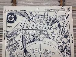 RARE Original Gil Kane Superman in Action Comics Cover! Exciting Superman poses