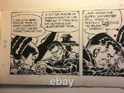 RARE! Original JOHNNY HAZARD Art Daily Strip 10/27/1969 FRANK ROBBINS Art