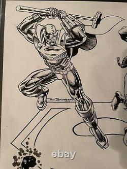 REIGN OF THE SUPERMEN Original Superman Art! 11x17 Signed By The Creators Rare