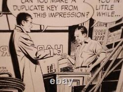 RIP KIRBY Daily Comic Strip Original Art 4-12-1957 JOHN PRENTICE Criminal Plot