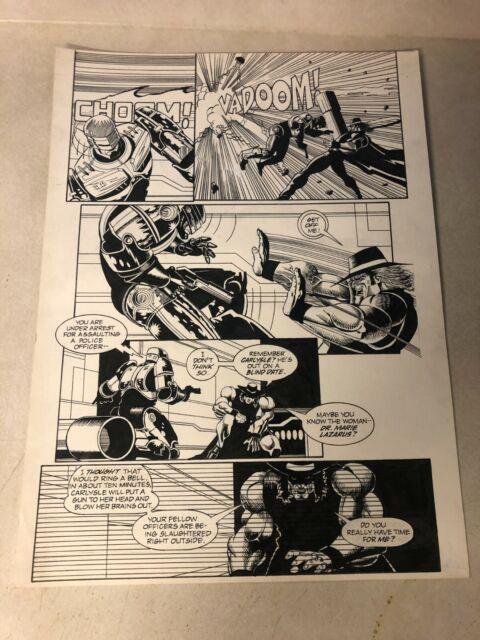 Robocop Original Comic Art Dark Horse Comics #9 Cyborg Action Battle Intense