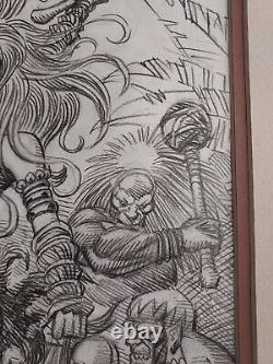 RUBEN MERIGGI original art JUNGLE TALES #3 1999 double matted