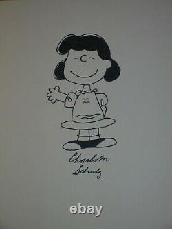 Rare Dessin Original Peanuts / Lucy Van Pelt Signé Charles M. Schulz / Tb Etat