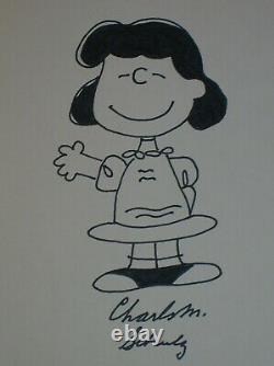 Rare Dessin Original Peanuts / Lucy Van Pelt Signé Charles M. Schulz / Tb Etat