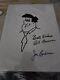 Rare Hanna And Barbera Autographed Sketched Canvas With Certification