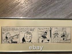 Rare Original Illustration Art Comic Strip Panel 1939 Winnie Winkle Sling Shot