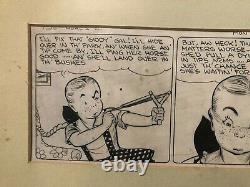 Rare Original Illustration Art Comic Strip Panel 1939 Winnie Winkle Sling Shot