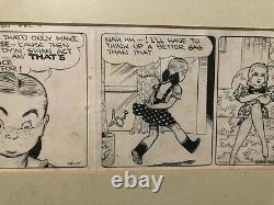 Rare Original Illustration Art Comic Strip Panel 1939 Winnie Winkle Sling Shot