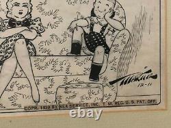 Rare Original Illustration Art Comic Strip Panel 1939 Winnie Winkle Sling Shot