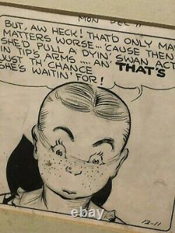 Rare Original Illustration Art Comic Strip Panel 1939 Winnie Winkle Sling Shot