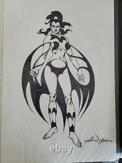 Rare Rudy Nebres Spider-Woman MCU Daredevil Villain NEKRA Original Art