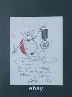 Rarissime Gotlib Dessin Original Couleurs