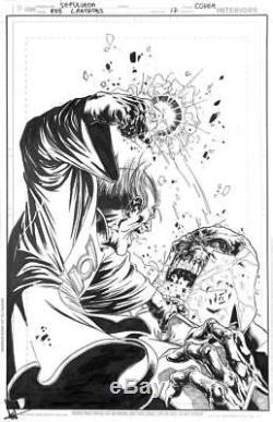 Red Lanterns #17 DC 2013 (Original Art) Cover Miguel Sepulveda Green Lantern