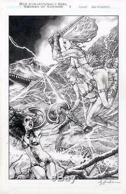 Red Sonja/Jungle Girl Swords of Sorrow issue 3 cover by Jay Anacleto