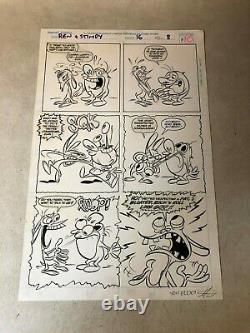 Ren and Stimpy #16 comic art ELVIS 1994 classic eye poppin expressions EEDIOT