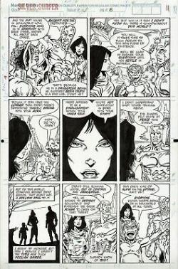 Ron LIM Silver Surfer #46 Original Art Page Gamora Infinity Gauntlet Jim Starlin