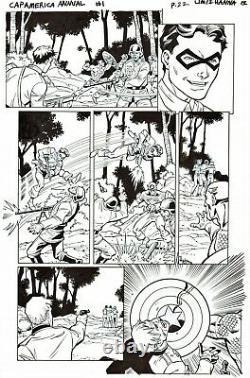 Ron Lim/ Scott Hanna 2018 Captain America, Bucky Orig. Ink Art-pg 22! Free Ship