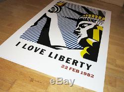 Roy Lichtenstein Poster I Love Liberty Comic Pop Art Poster IN Mint