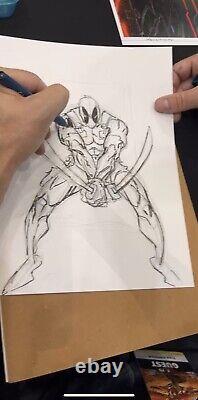 Ryan Stegman Original Deadpool Sketch Art Graded By CGC SS Marvel Con Pictures